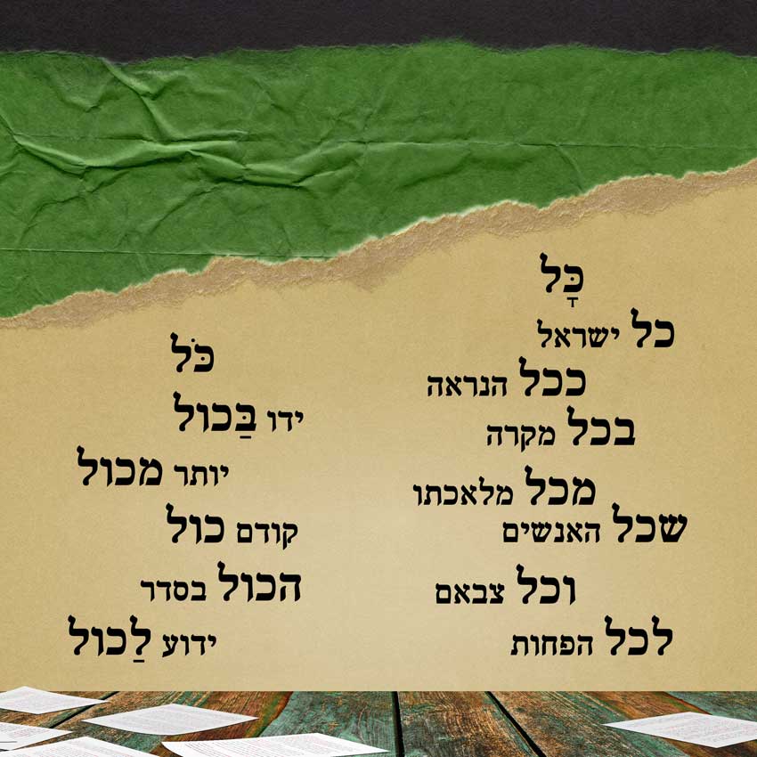 כל, כול, הכל או הכול? תיקון שגיאות כתיב בעריכה לשונית